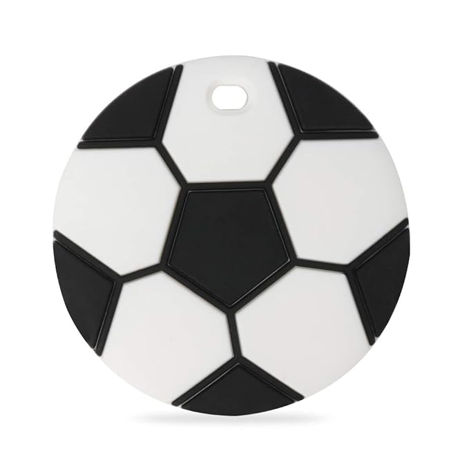 Baby Sport Teething Toys,BPA Free Food Grade Silicone Teether,Highly Effective Pain Relief for Boy and Girl,Freezer Safe Teething Egg (Soccer Ball)