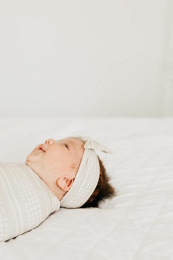 Copper Pearl Baby Bows: Stylish Headbands for Baby Girls, Premium Soft and Stretchy Baby Headbands, Perfect for Newborns, Trendy Designs - Clay