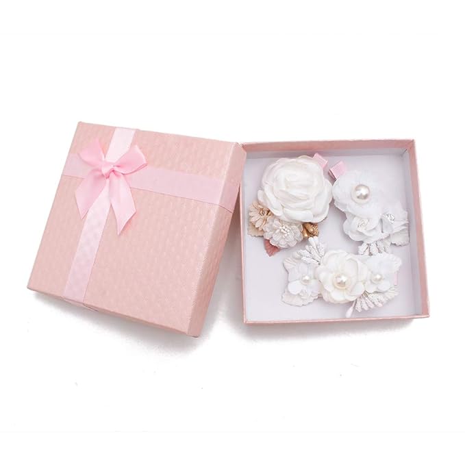 Flower Hair Clip BFNAAgirl Baby Girl Hair Bows Exquisite Hair Accessories Alligator Clips for Infants Toddlers Teen Kids Gift 3pcs/set