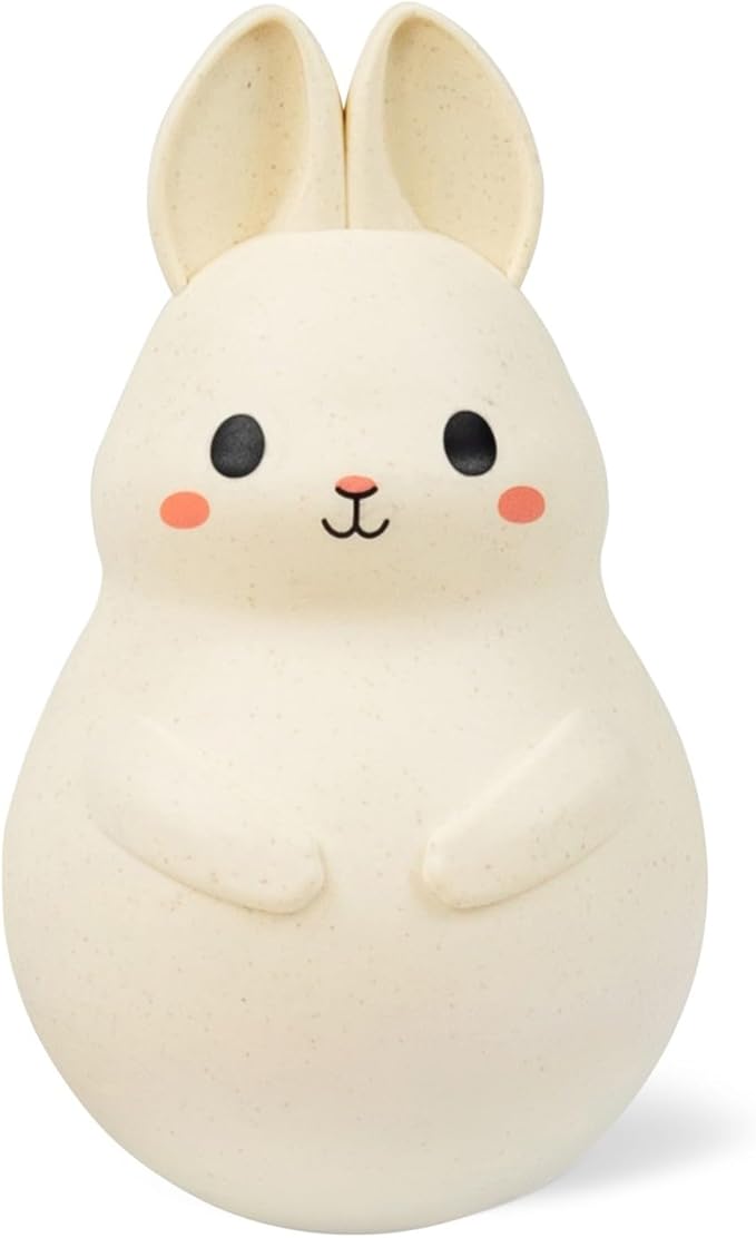 Tiger Tribe: Roly Poly - Bunny - Soft Silicone, ECO Bio-Plastic, Twinkling Sound, Soothing Sensory Toy, Infant & Baby Ages 3+ mo.