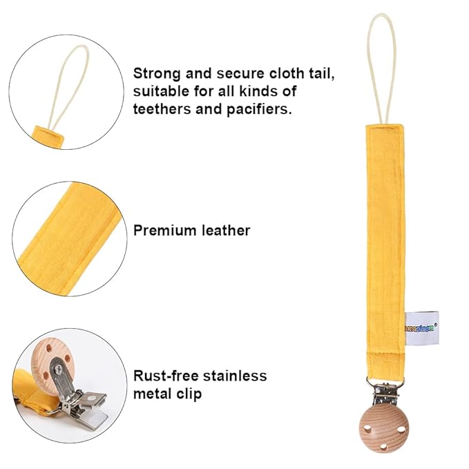 Baby Food Grade Silicone Car Teether Toy with Pacifier Clip Holder,Teething Pain Relief Toys Gift Set for 3 Months+ Boys and Girls,Freezer Safe,BPA Free (Excavator, Yellow)