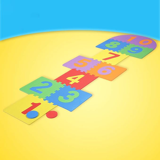 Dan&Dre Hopscotch Kids Jumping Play Mat Soft EVA Foam Play Mat for Indoor and Outdoor