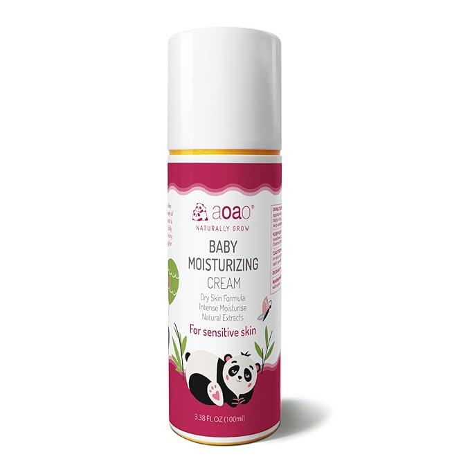 AOAO Baby Face Moisturizer, Gentle Baby Cream with Shea Butter, Chamomile, Lightweight, Hypoallergenic, Baby Moisturizing Cream for Newborns/Infants, Kids Face Lotion 100ml/3.38oz