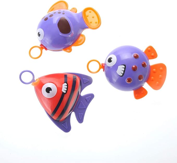 Realistic Hook and Reel Fishing Toy for Bathtub | Baby Bath Toy Set | Pool Playset With a Rod, 3 Fishes & a Ducky for Kids Ages 3+
