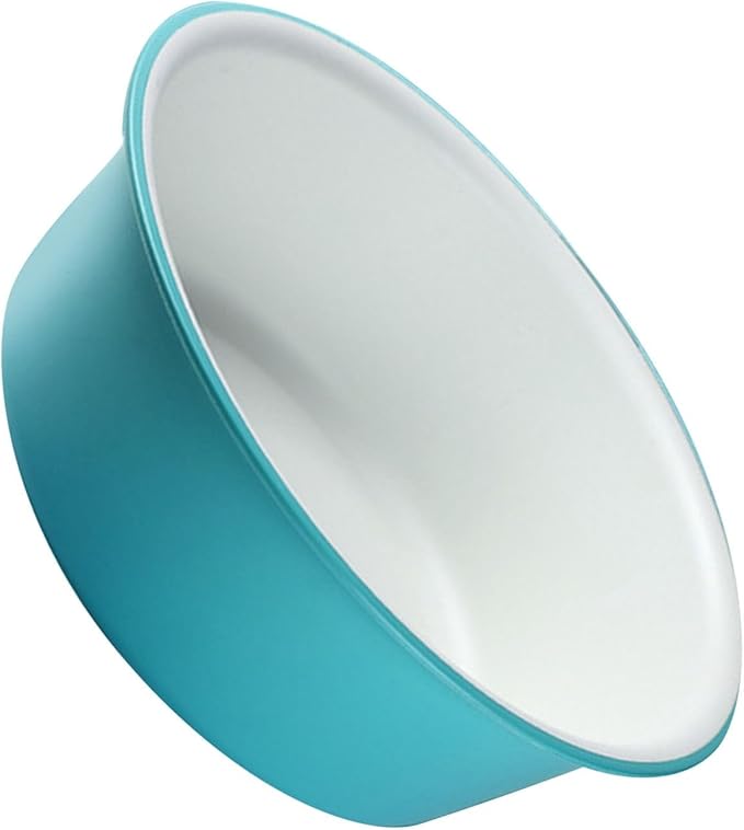 FTVOGUE Thickened Plastic Wash Basin Multipurpose Washtub for Face Clothes Feet with Rounded Bottom Color Clashing Design (26x9cm)