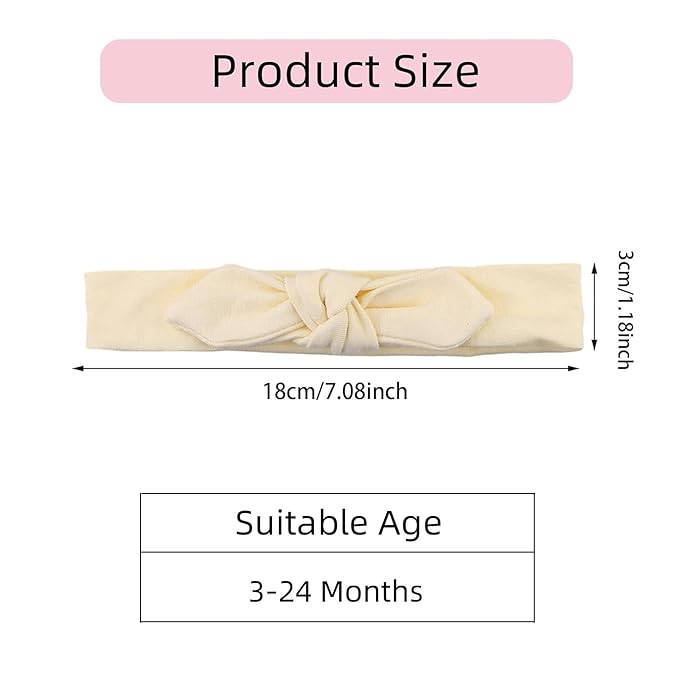 KIDOCHEESE Baby Headbands Soft Stretchy Baby Girl Bows Newborn Infant Toddler Headwrap Hair Accessories