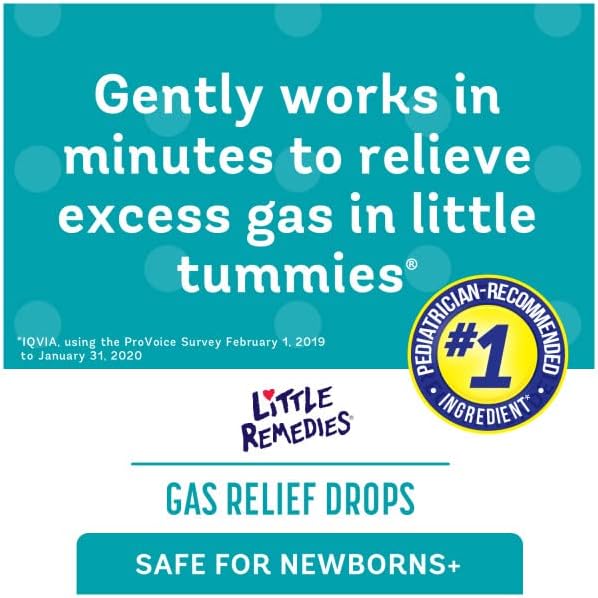Little Remedies Gas Relief Drops, Natural Berry Flavor, Safe for Newborns 1.0 Fl Oz (Pack of 3)