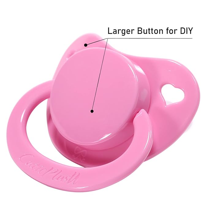 CutiePlusU Adult Sized Pacifier Dummy for Adult Babies-Big Shield 3 Pack-Pink, Blue, Black