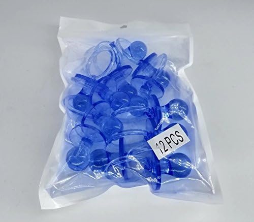 2.75” 12 pcs Clear Blue Acrylic Baby Pacifier Shower Favor