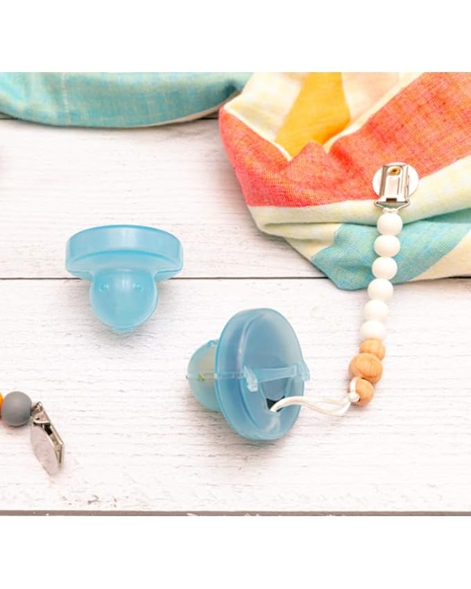 Keepsie Pacifier Holder – Protective Cover for Pacifiers & Clips | Made in USA | BPA-Free | Fits Most Brands | Travel Case for Diaper Bag & Home | Blue 2 Pack