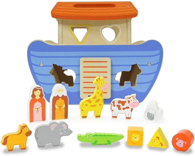 Jamara Holzspielzeug Kidiwood Steckspiel Arche Noah 13tlg.