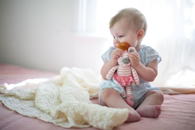 Organic Farm Buddies by Apple Park Pacifier Buddy | Non-Toxic, Hypoallergenic, 100% Organic Cotton for 0m+ | Pacifier Holder for Newborns and Infants