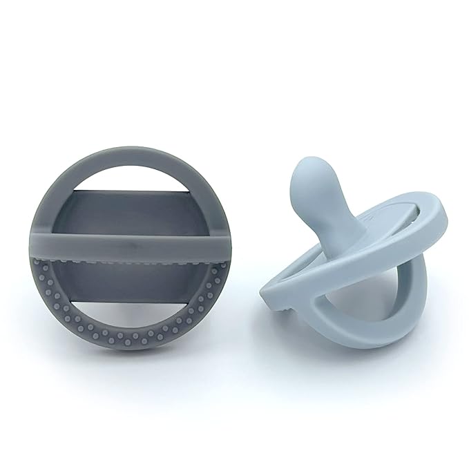 Doodle & Co. London Classic Pacifier for New Born Babies | BPA Free Angled Shape 100% Silicone for Infants with & Without Teeth | Helps Promote Healthy Oral Development | 0+ Months | 2 Pack