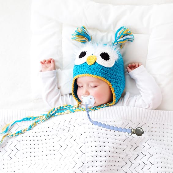 Pacifier Clip for Boys - MORIBOX Paci Clip Soothe Baby Binky Holder for Shower Birthday Gift 2 Pack