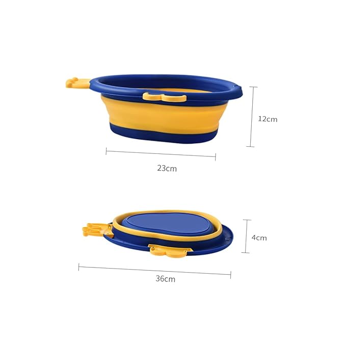 VANZACK Collapsible Baby Face Basin for Kids Cute Cartoon Design Portable PP Washbasin for Bath Time and Infants