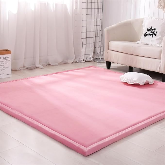 Coral Velvet MatArea Rugs,Yoga Mat Exercise Pads,children'sLarge Foldable Play Mat, Extra Soft Activity Floor Mat Playroom Bedroom-A-200 * 280cm