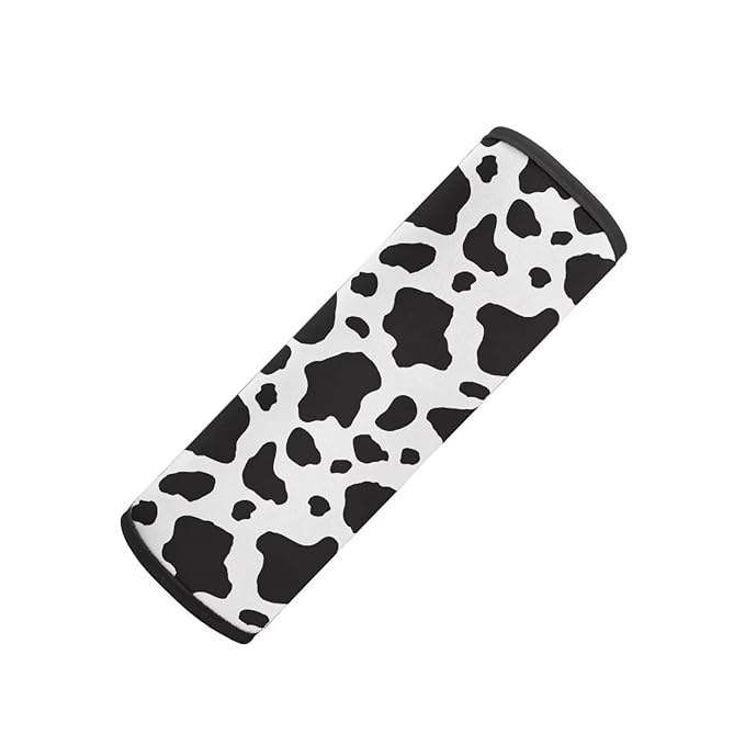 AFPANQZ Cow Print Car Seat Belt Covers Straps Pad Cushion Set for Boys Girls Auto Safety Seatbelt Pads Cushion Auto Accessories Decor Soft Backpack Laptop Bag Straps Shoulder Pad Soft Cushion