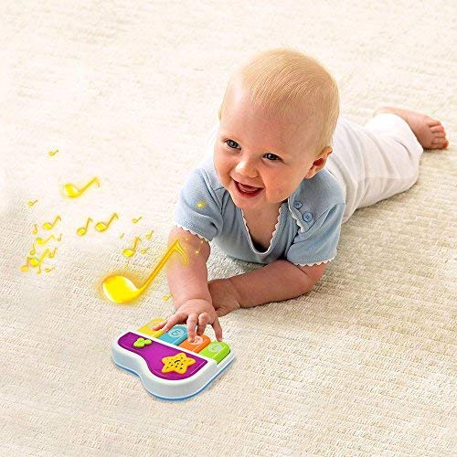 WEofferwhatYOUwant Baby Piano – Interactive Musical Toy for Babies 6+ Months with Lights Lullabies and 4 Play Modes, BPA-Free Portable Keyboard with Auto Shutoff Night Star Projector Gift for Toddlers