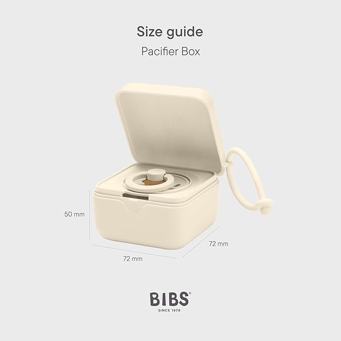 BIBS Pacifier Box with Loop for Storing & Carrying Soothers | 100% BPA Free Material | Designed & Made in Denmark | Hunter Green