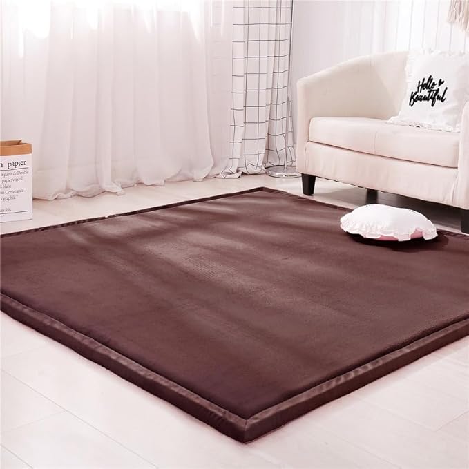 Coral Velvet MatArea Rugs,Yoga Mat Exercise Pads,children'sLarge Foldable Play Mat, Extra Soft Activity Floor Mat Playroom Bedroom-C-180 * 200cm
