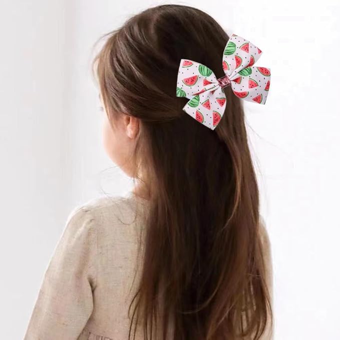 Fruit Hairpin Watermelon Bow Hair Clips Non Slip Hair Clip Fruit Accessories for Women Girls Hair (B5)