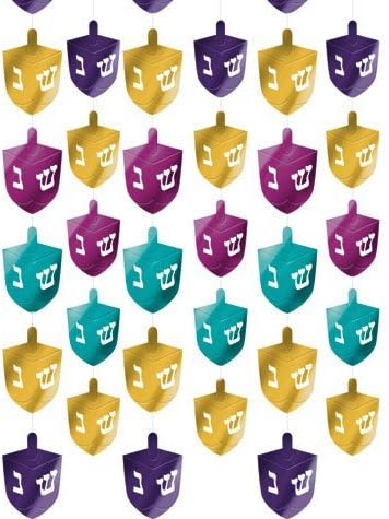 Party America Dreidel Hanging String Decoration 6ct