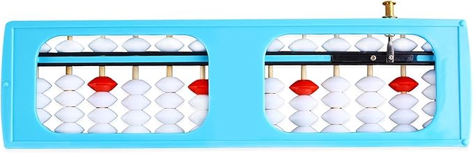 Larcele Bead Arithmetic Counting Abacus with Reset Button,13 Column SP-02 (Blue 1)