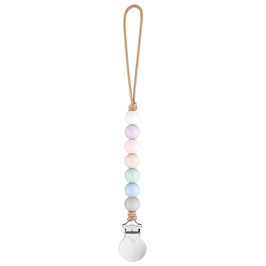Ryan & Rose Pacifier Clip Georgia - Silicone Pacifier Clip Baby boy Baby Girl Binky paci Clip Baby Pacifier Holder binkie Clip Binky Clips Newborn Baby Care Baby Pacifier Clip (Grace)