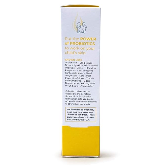 BabyBiotics - Topical Probiotic Body Care for Children of All Ages 4oz -Hypoallergenic, Vegan, Non GMO, GF, 100% Natural Live Probiotic, External + Internal Use, Totally Safe, No Refrigeration