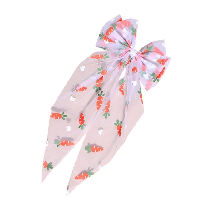 Baby Girls Carrot Hair Clips Pin Easter Bunny HairClips Carrot Hair Barrettes Pin JHE27 (E0-Bow)
