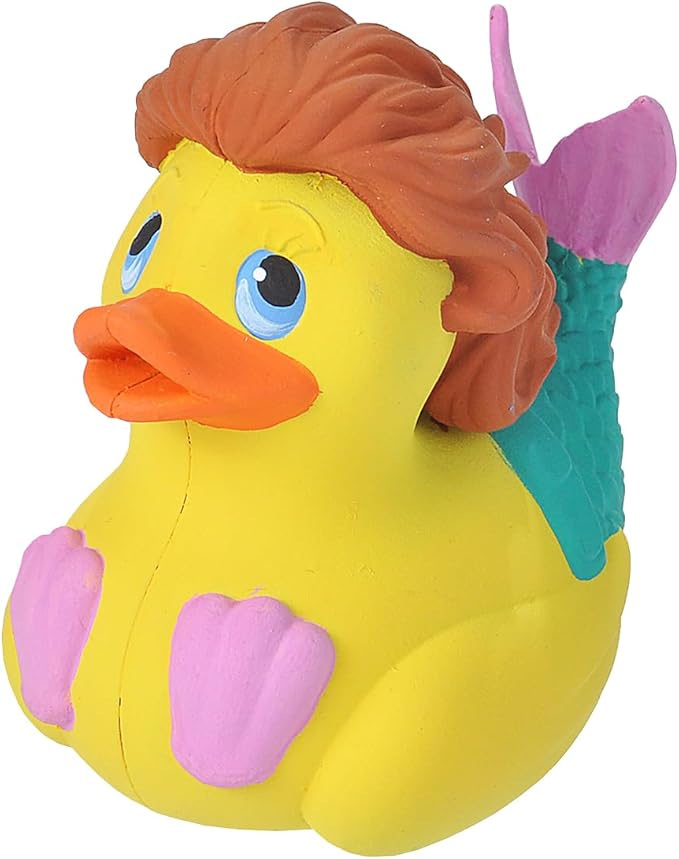 Wild Republic Rubber Ducks, Bath Toys, Kids Gifts, Pool Toys, Water Toys, Mermaid, 4"