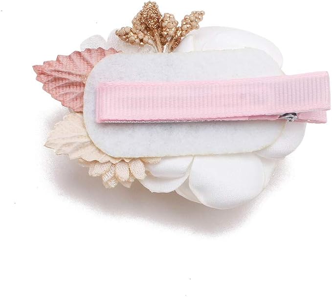 Flower Hair Clip for Baby Girl, Lightweight Hair Bow with Boutique Fully Lined Alligator Clip for Toddler Teens Gifts