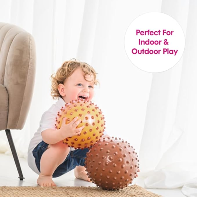 Edushape The Original Sensory Ball for Baby - 7" Baby Ball that Helps Enhance Gross Motor Skills for Kids Aged 6 Months & Up - Vibrant, Colorful and Unique Toddler Ball