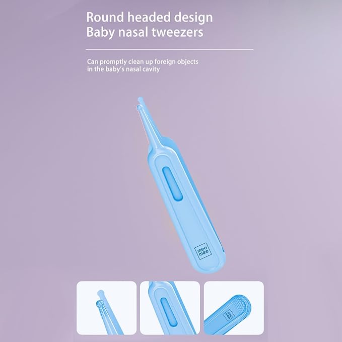 Mee Mee Baby Grooming Kit - Nail Clipper, Nail Filer, Scissors, and Small Tong for Safe and Easy Grooming (Blue)