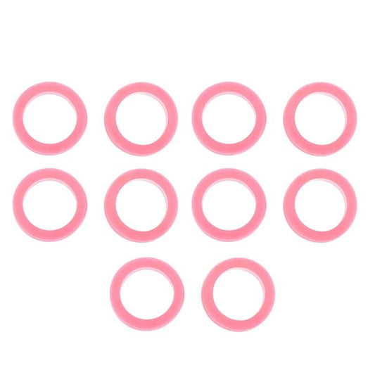 menolana 10 Packs Silicone Thumb Ring Finger Insert Grips Set For Grooming Scissors - Pink