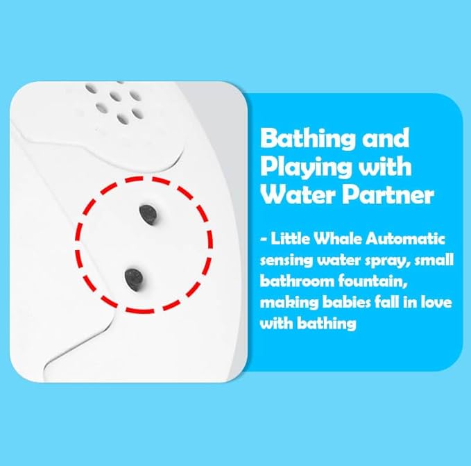 Whale Bath Toy, Baby Bath Toys Rechargeable Colorful Whale Sprinkler for Babys Toddlers Kids Boys or Girls
