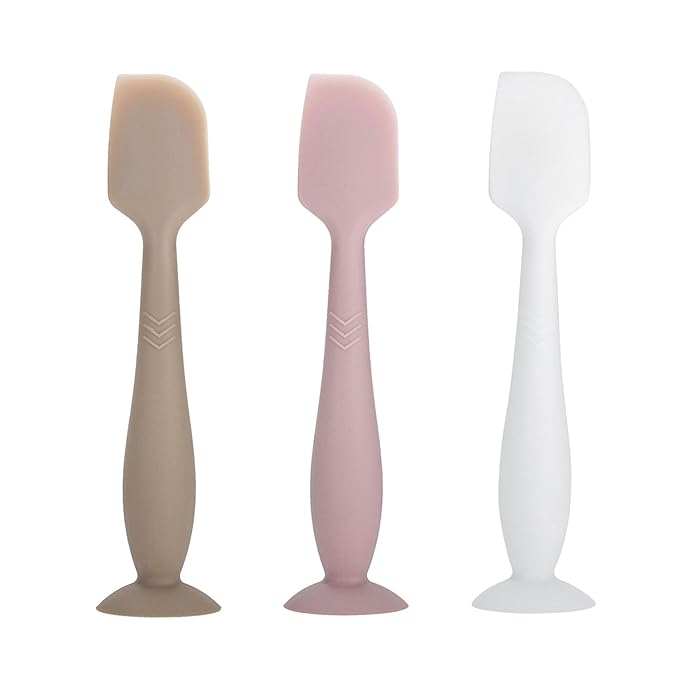 3-Pack Baby Diaper Cream Spatula - Baby Diaper Rash Cream Applicator for Butt Paste - Diaper Cream Brush for Newborn Essentials (grey, pink, white)