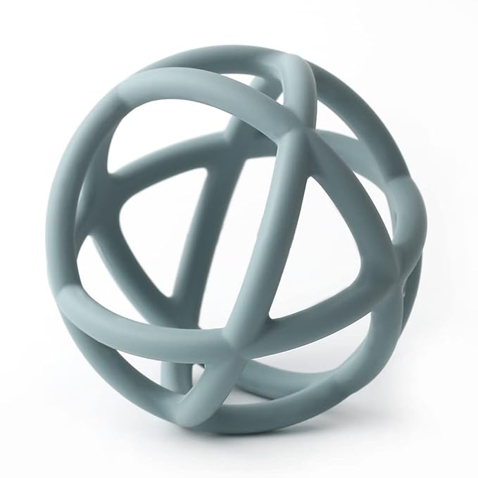 Baby Teether Ball Toy, BPA Free Silicone Soft Ball Easy to Hold Teether for Babies Ages 6 Months+ (Ether)