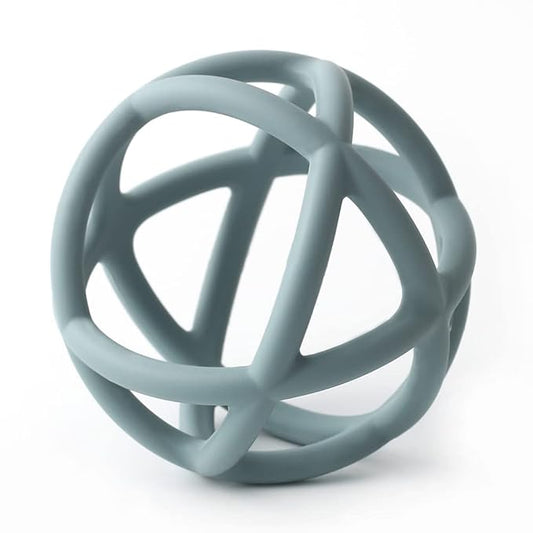 Baby Teether Ball Toy, BPA Free Silicone Soft Ball Easy to Hold Teether for Babies Ages 6 Months+ (Ether)