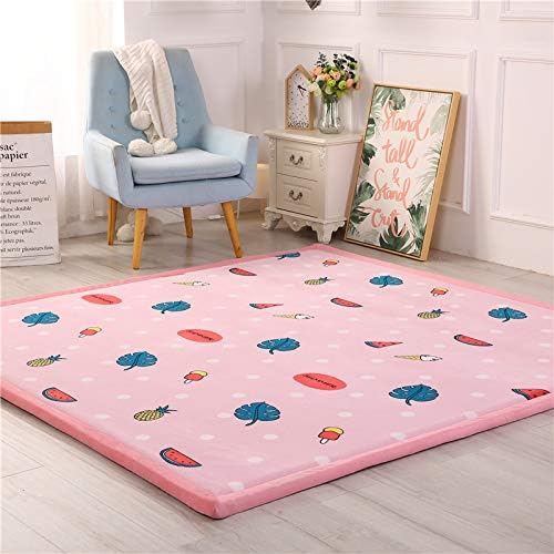 Coral Velvet MatArea Rugs,Yoga Mat Exercise Pads,children'sLarge Foldable Play Mat, Extra Soft Activity Floor Mat Playroom Bedroom-K-150 * 180cm