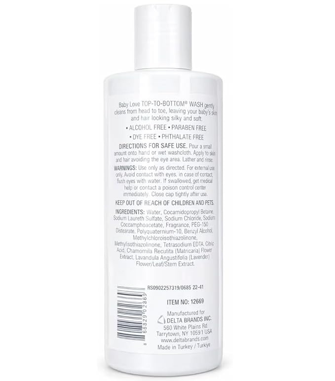Baby Love GENTLE WASH, dye, paraben free, SOFT BABY SCENT 14 FL