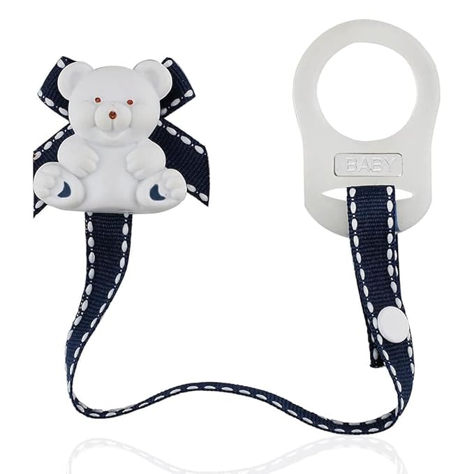 Baby Buddy Pacifier Clip Holder, Newborn Essential with Universal Fit for All Binky and Teether Brands, Ages 4+ Months, Multicolor, 1 Pack