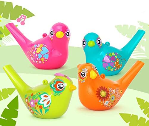 1Pcs Coloured Drawing Water Bird Whistle Bathtime Musical Toy for Kids Early Learning Educational Children Gift Toy Musical Instrument