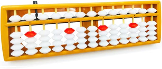 Abacus，Soroban, Abacus for Adults, Professional 13 Column Abacus for Math with Reset Button，Digits and Educational Learning Tool （9.8 inch）