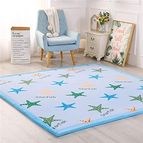 Coral Velvet MatArea Rugs,Yoga Mat Exercise Pads,children'sLarge Foldable Play Mat, Extra Soft Activity Floor Mat Playroom Bedroom-M-180 * 200cm