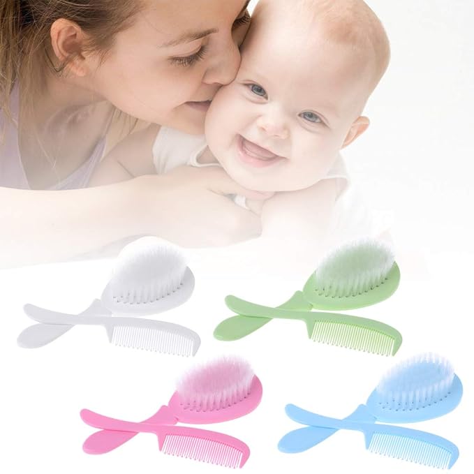 Newborn Baby Hairbrush Soft Baby Comb For Head Scalp Massager Tool Set Portable Hair Brush Infant Comb Baby Care