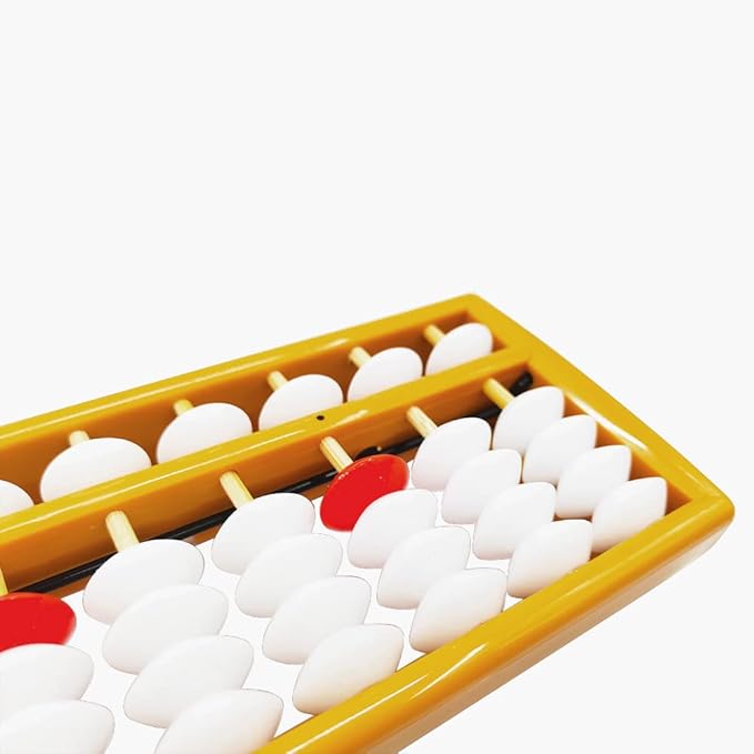 Abacus，Soroban, Abacus for Adults, Professional 13 Column Abacus for Math with Reset Button，Digits and Educational Learning Tool （9.8 inch）