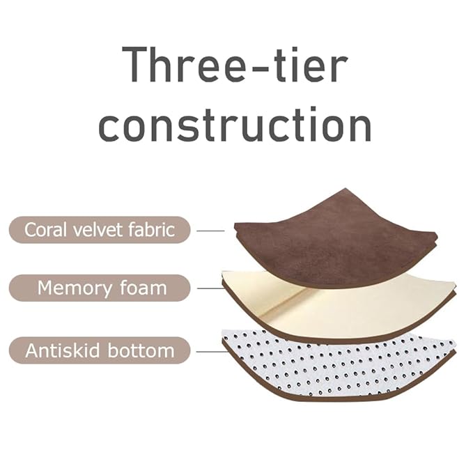 Loartee Nursery Rug Coral Velvet Crawling Rugs Mat Area Rugs Play Crawling Mat(4'11"x6'7", Coffee) for Toddler Children Play Mat Yoga Mat Exercise Pads Carpet