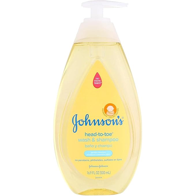 Johnsons Baby Head-To-Toe Wash & Shampoo 16.9 Ounce Pump (500ml) (6 Pack)