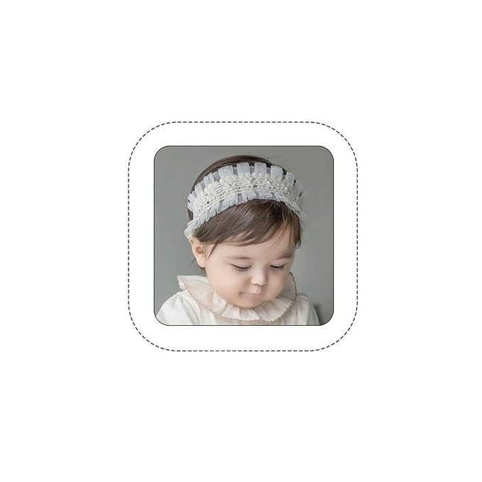 Bethynas Baby Girls Cute Bow-knot Headband Soft Lace Floral Hairbands Newborn Infant Toddlers Kids Hair Accessories (Style 4)
